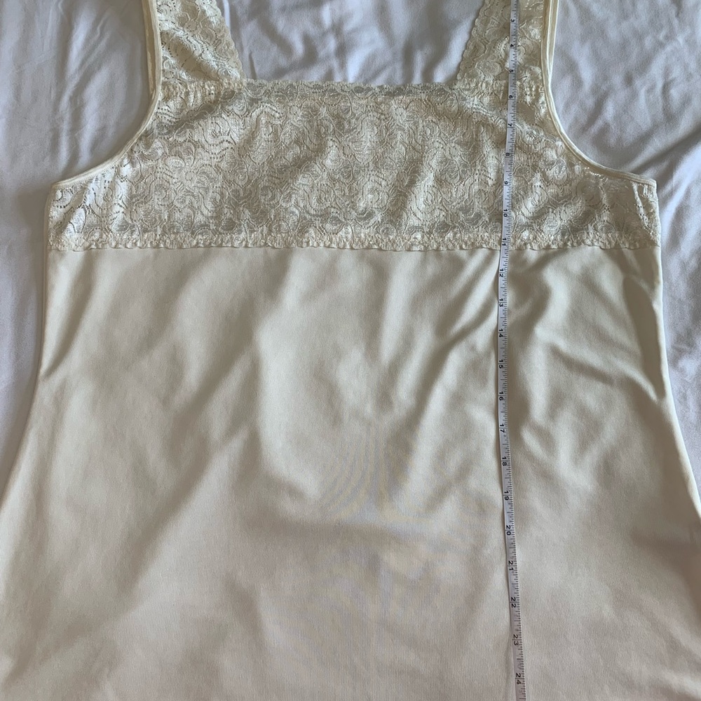 CJ Banks Lace Chemise Set in Cream and Gray - Picture 13 of 15